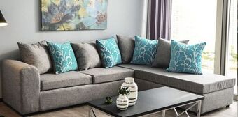 Muebles Dico Sala modular derecha chelsy gris oferta