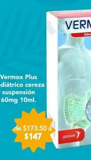 Farmacia San Pablo Vermox plus pediátrico cereza suspensión 10 ml oferta