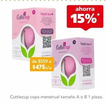Farmacia San Pablo Cuttiecup tamaño a copa menstrual 1 pieza oferta