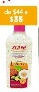 Farmacia San Pablo Zuum gel antibacterial aroma limón-coco 250 ml oferta