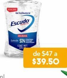 Farmacia San Pablo Escudo gel antibacterial para manos 70% alcohol 225 ml oferta