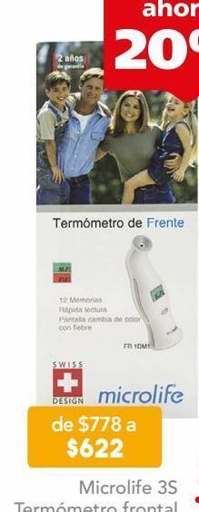 Farmacia San Pablo Microlife termómetro 3s frontal 1 pieza oferta