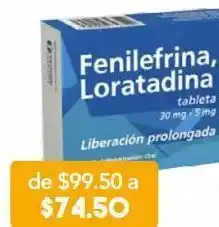 Farmacia San Pablo Fenilefrina 30 mg loratadina 5 mg, aurax 10 tabletas oferta