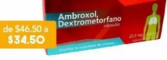 Farmacia San Pablo Ambroxol 22.5 mg dextrometorfano 22.5 mg, vitafast 10 cápsulas oferta
