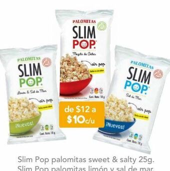 Farmacia San Pablo Slim pop sal de mar palomitas hechas con aire caliente 18 g oferta