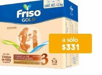 Farmacia San Pablo Friso gold 3 fórmula de continuación 3 bolsas de 400 gr para niños de 1 a 3 años 3 polvo oferta
