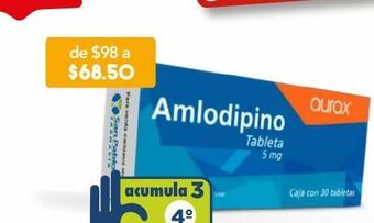 Farmacia San Pablo Amlodipino 5 mg , cronix 30 tabletas oferta