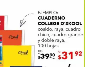 DelSol Cuaderno college d'skool oferta
