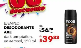 Desodorante axe dark temptation aerosol 150ml