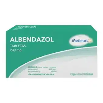 Albendazol medimart 200 mg 6 tabletas