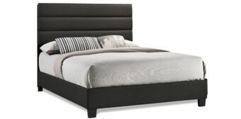 Muebles Dico Cama tapizada matrimonial alba gris oferta