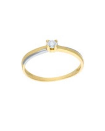 Joyerías Bizzarro Solitario de oro amarillo 14 kt con platinado 10pts. de diamante oferta