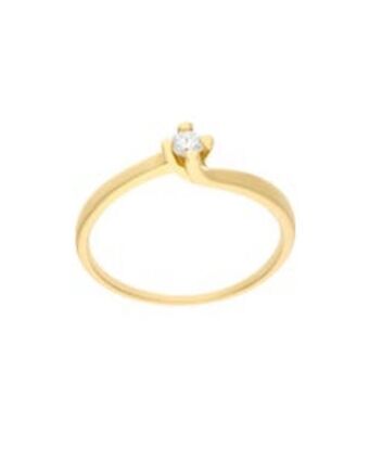 Joyerías Bizzarro Solitario de oro amarillo 14 kt de 10pts. de diamante oferta