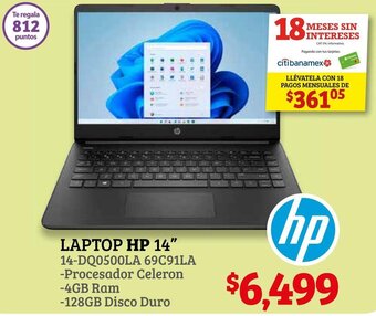 Soriana Híper Laptop HP 14" oferta