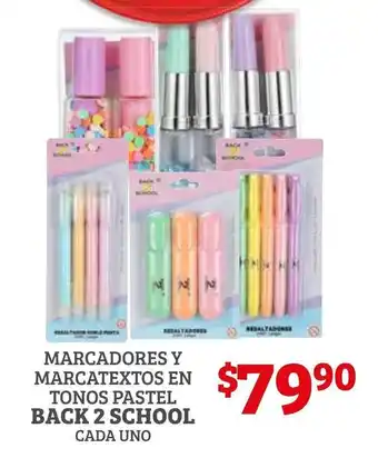 Soriana Híper Marcadores y Marcatextos en Tonos Pastel Back 2 School oferta