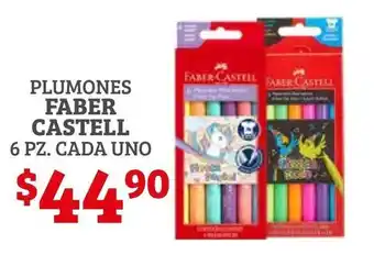 Soriana Híper Plumones Faber Castell 6 pz oferta