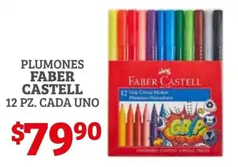 Soriana Híper Plumones Faber Castell 12 pz oferta