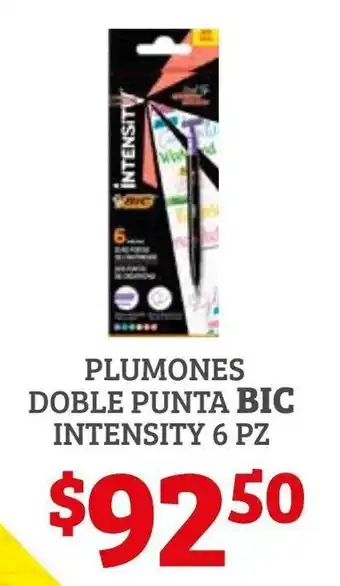 Soriana Híper Plumones Doble Punta BIC Intensity 6 pz oferta