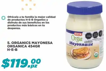HEB Organics Mayonesa Organica 454g oferta
