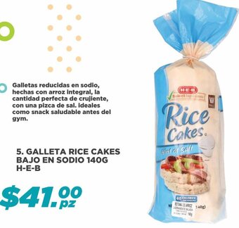 HEB Galleta Rice Cakes Bajo en Sodio 140g oferta