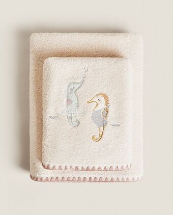 ZARA HOME Toalla caballito de mar oferta
