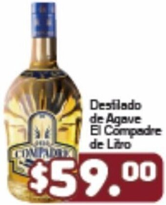 Destilado de Agave El Compadre de Litro