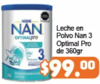 Leche en Polvo Nan 3 Optimal Pro de 360g