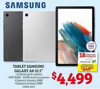 Soriana Híper Tablet Samsung Galaxy A8 10.5 oferta