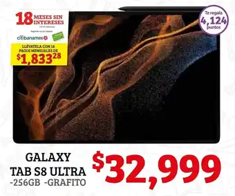 Soriana Híper Galaxy Tab S8 Ultra 256GB oferta