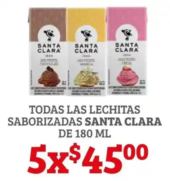 Soriana Híper Todas Las Lechitas Saborizadas Santa Clara de 5 x 180ml oferta