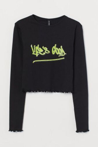 H&M Top corto con diseño oferta