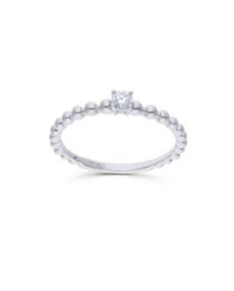 Joyerías Bizzarro Solitario de oro blanco 14k c/11 pts de diamante oferta