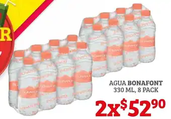 Soriana Híper Agua Bonafont 2 x 8 pack x 330ml oferta