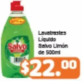 Lavatrastes Liquido Salvo Limon 500ml