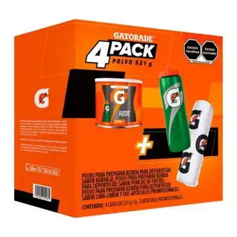 Sam's Club Polvo para preparar bebida gatorade 4 pack + 2 promocionales oferta