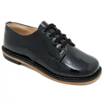 Zapato escolar de agujeta con charol para niña mickey q503-08