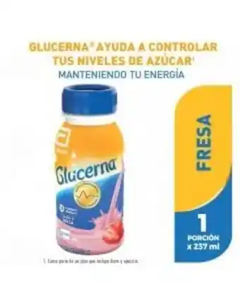 Farmacias del Ahorro Glucerna suplemento alimenticio sabor fresa 237 ml oferta