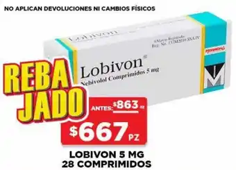Lobivon 5mg 28 Comprimidos 5mg