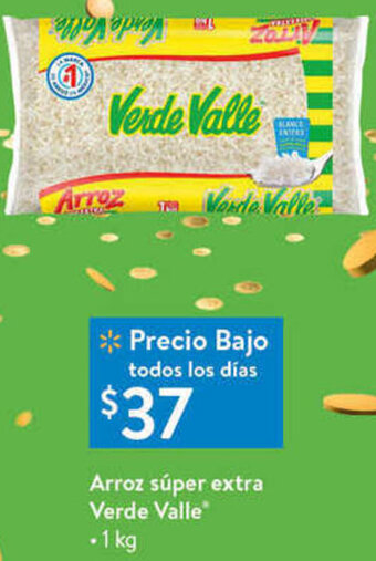 Walmart Arroz Súper Extra Verde Valle 1kg oferta