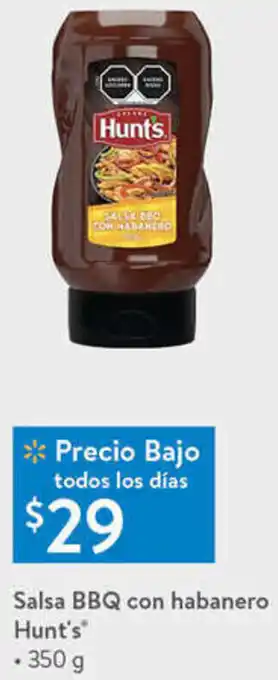 Walmart Salsa BBQ con Habanero Hunt's 350g oferta