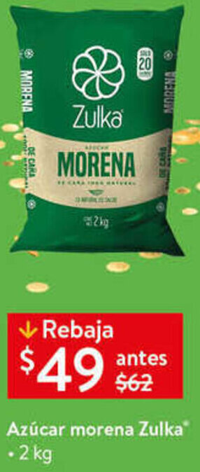 Walmart Azúcar Morena Zulka 2kg oferta