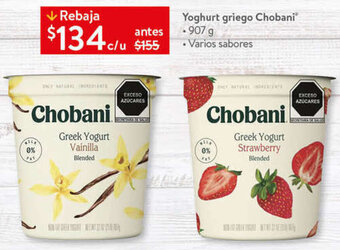 Walmart Yoghurt Griego Chobani 907g oferta