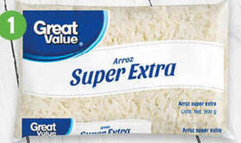 Walmart Arroz Super Extra Great Value 900g oferta