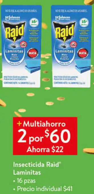 Insecticida Raid Laminitas 2 x 16pzas