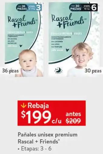 Pañales Unisex Premium Rascal + Friends 3-6