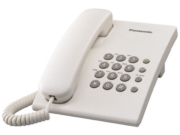 PCEL Teléfono alámbrico panasonic kx-ts500mew, una linea, montable en pared. oferta