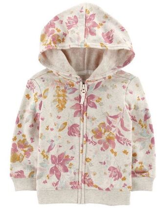 Carter's Chamarra de tela polar con cremallera y estampado floral oshkosh b'gosh oferta