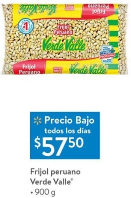 Walmart Express Frijol Peruano Verde Valle 900g oferta