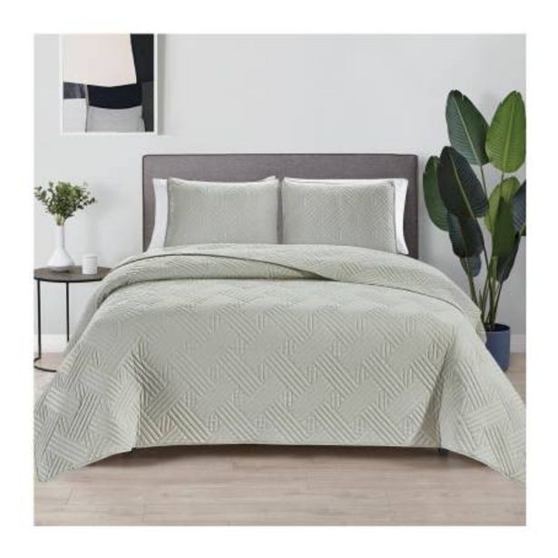 Sam's Club Colcha con fundas member's mark matrimonial/queen gris oferta