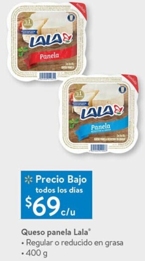 Walmart Express Queso Panela Lala 400g oferta